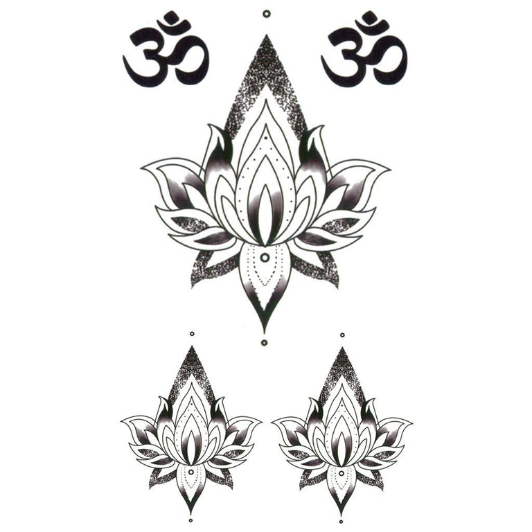 Tatouage éphémère : Small Om Lotus - Pack - ArtWear Tattoo - Tatouage temporaire