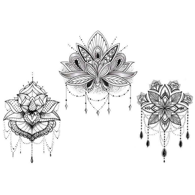 mandala flower tattoos