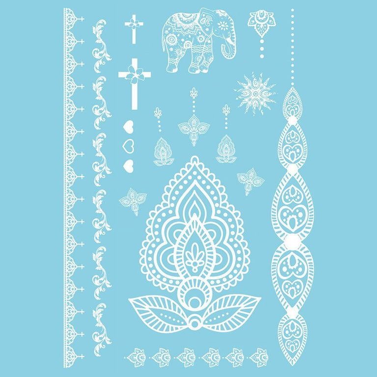 Tatouage éphémère : White Collection - Pack 12 - ArtWear Tattoo - Tatouage temporaire