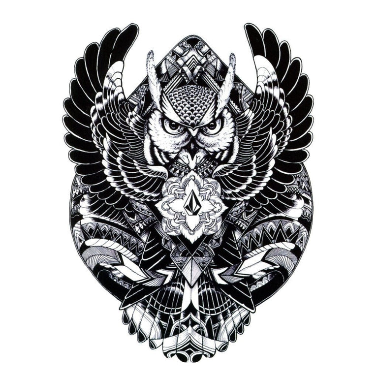 Tatouage éphémère : Maori Owl - ArtWear Tattoo - Tatouage temporaire