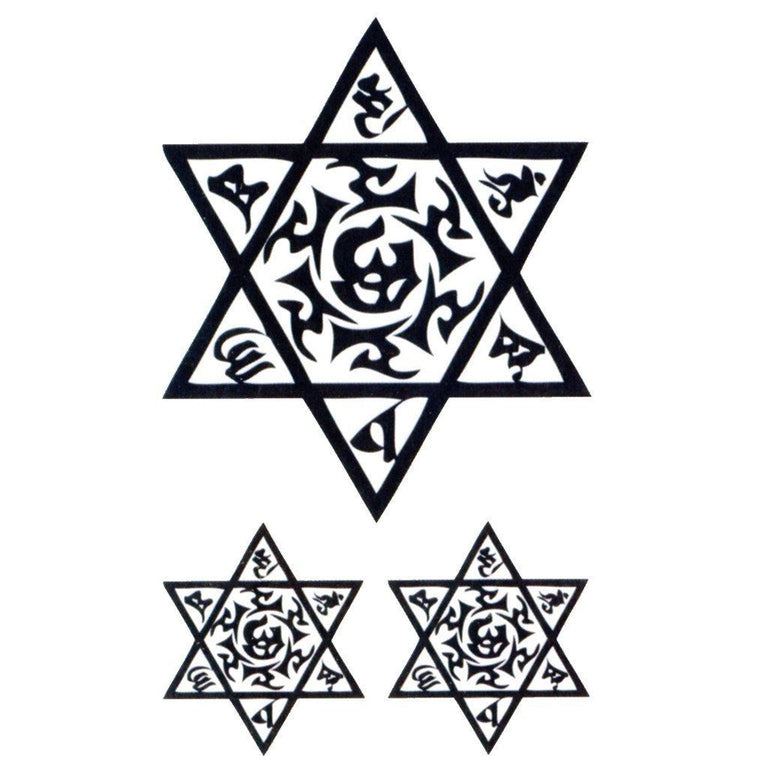 Tatouage éphémère : Black Tribal Snowflakes - ArtWear Tattoo - Tatouage temporaire