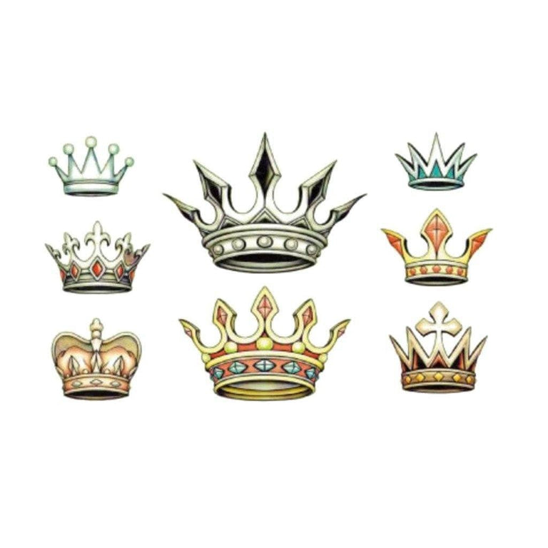 Small Crown Temporary Tattoo - Set of 3 – Little Tattoos