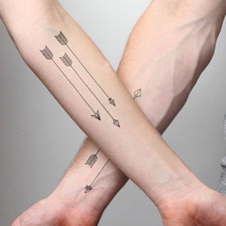 Hailey Minimalist Chevron Arrow Temporary Tattoo - Set of 3 – Little Tattoos