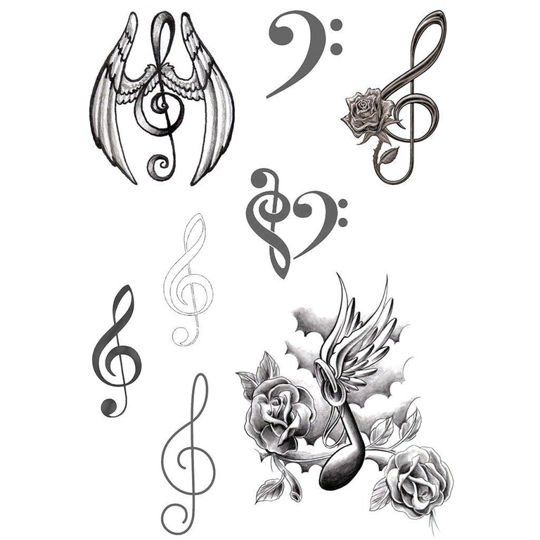 Music Notes Temporary Tattoo | EasyTatt™