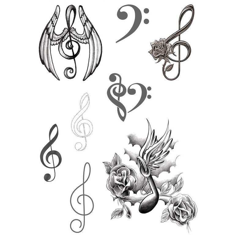 Tatouage éphémère : Music Notes - Pack - ArtWear Tattoo - Tatouage temporaire