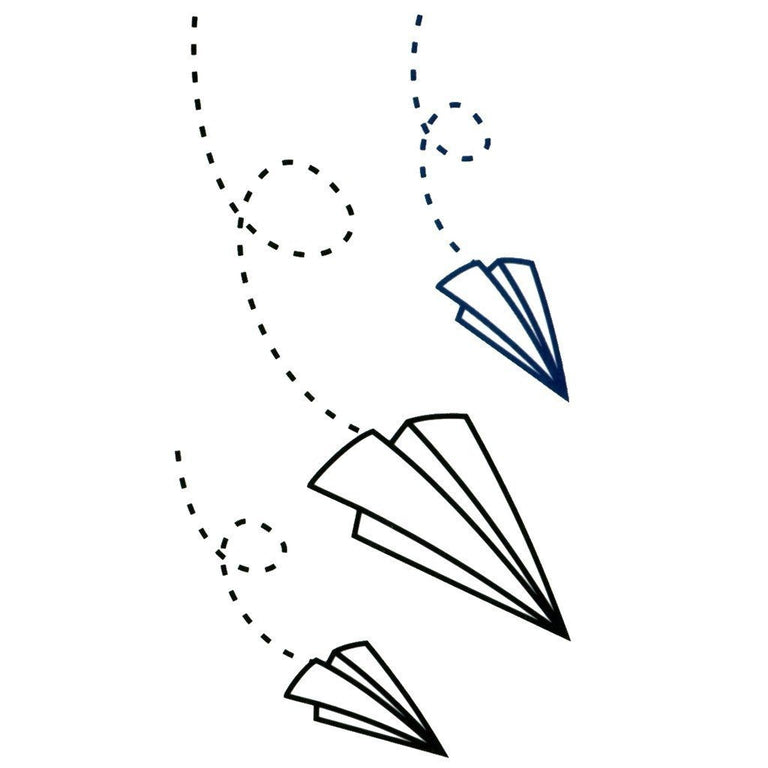 Tatouage éphémère : Paper Plane - Pack - ArtWear Tattoo - Tatouage temporaire