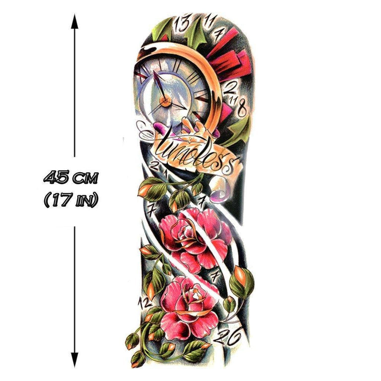 Tatouage éphémère : Timeless Sleeve - Color - ArtWear Tattoo - Tatouage temporaire