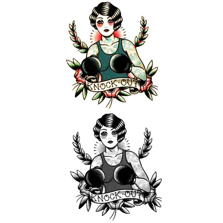 Tatouage éphémère : Vintage Boxer Female - Pack - ArtWear Tattoo - Tatouage temporaire