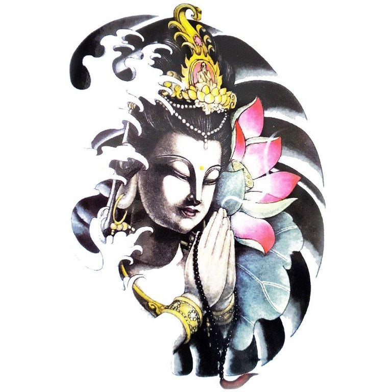 Buddha tattoo Black and White Stock Photos & Images - Alamy