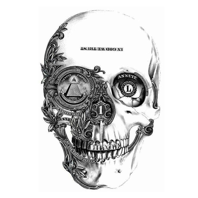 In God We Trust Skull - ArtWear Tattoo