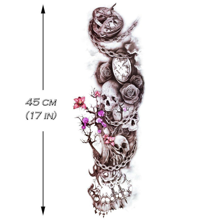 Amazon.com: FANRUI 24 Sheets Cool Super Large Full Arm Temporary Tattoo  Sleeve For Men with 8 Sheets For Women Thigh, 16 Sheets Flower Eagle  Compass Adults Tribal Tiger Tatoo : Beauty & Personal Care