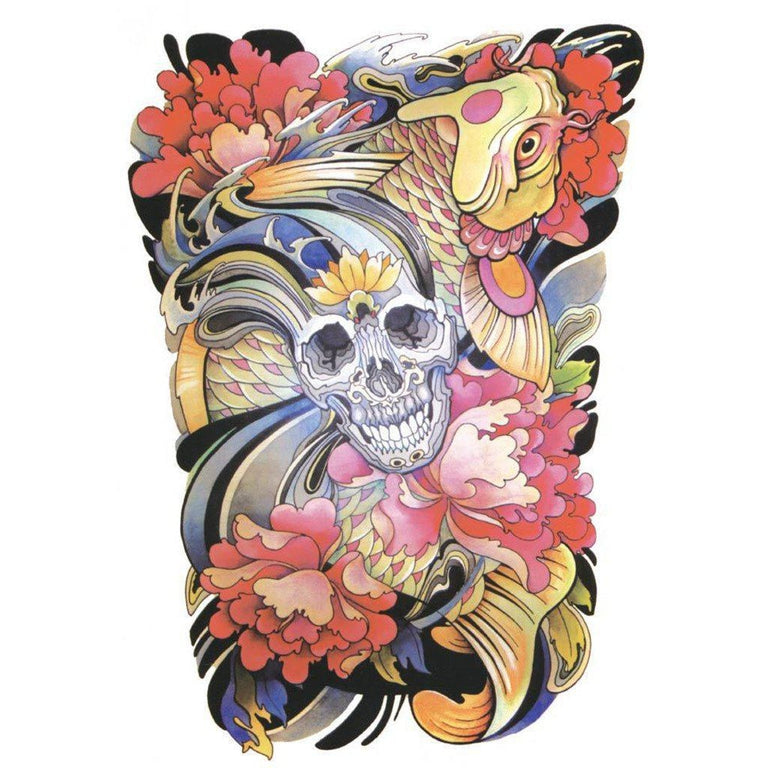 Tatouage éphémère : Skull - Color - ArtWear Tattoo - Tatouage temporaire