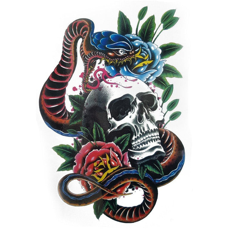 Tatouage éphémère : Snake & Skull 3 - ArtWear Tattoo - Tatouage temporaire