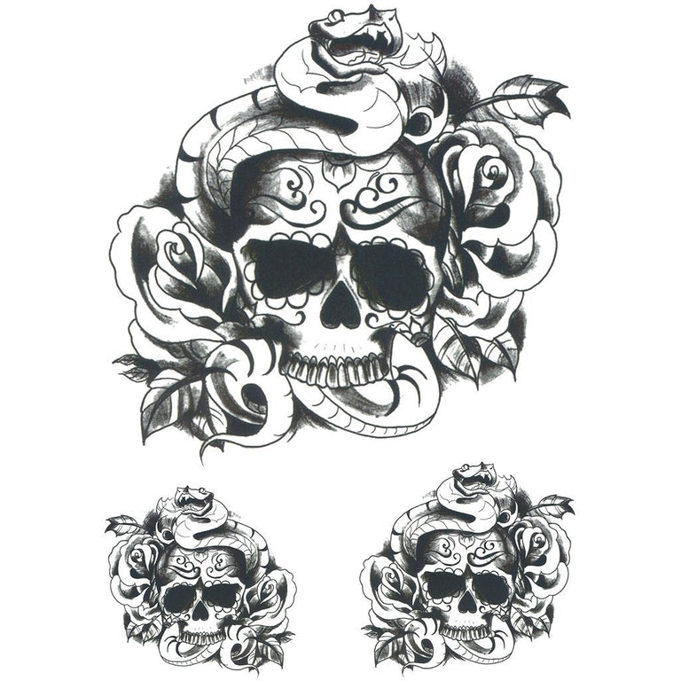 Tatouage éphémère : Snake Skull - Pack - ArtWear Tattoo - Tatouage temporaire