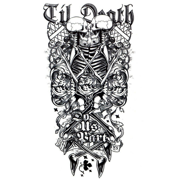 Tatouage éphémère : Until Death Do Us Part - ArtWear Tattoo - Tatouage temporaire