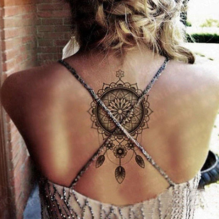 Buy Large Black Temporary Tattoo Realistic Henna Design Online in India -  Etsy