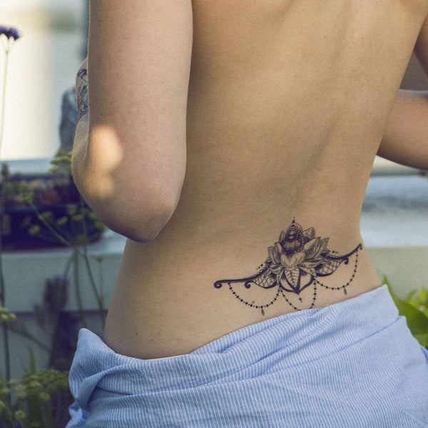 Red Rose Underboob Jewel - ArtWear Tattoo